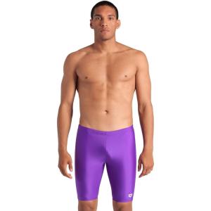 ARENA Feel Men’s Dynamo Swim Jammer Athletic Swimwear Knee Length Swimsuit Sports Bathing Suit Stretchy Beach Pool Trunks(Violetta Purple)