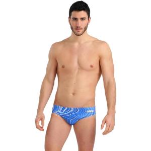 ARENA Performance Men’s Marbled Swim Brief Chlorine Resistant MaxLife Swimsuit Practice Pool Training Bathing Suit(Royal/Royal Multi)