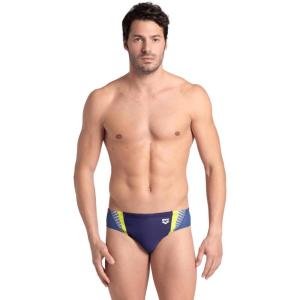 Arena Feel Men’s Threefold Swim Brief Stretchy Waterfeel Swimsuit Pool Beach Swimwear Sporty Comfortable Bathing Suit(Navy/Gray Blue/Soft Green)