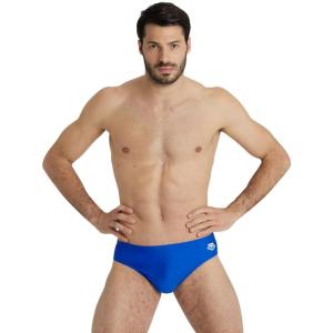 Arena Mens Arena Feel Men’s Icons Solid Swim Briefs(Neon Blue)
