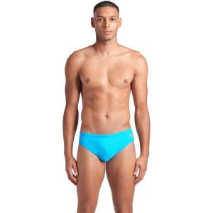 Arena Mens Arena Feel Men’s Icons Solid Swim Briefs(Turquoise/White)