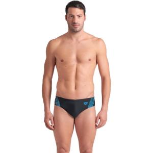 Arena Mens Arena Men’s Feel Openings Swim Brief Comfortable Stretchy Bathing Suit for Pool Beach(Black/Turquoise)