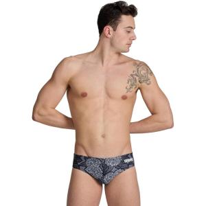 Arena Mens Arena Performance Men’s Hydrangea Bouquet Swim Briefs Athletic Swimwear for Training(Team Black)