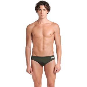 Arena Mens Arena Performance Men’s Solid Team Swim Briefs(Dark Sage/White)