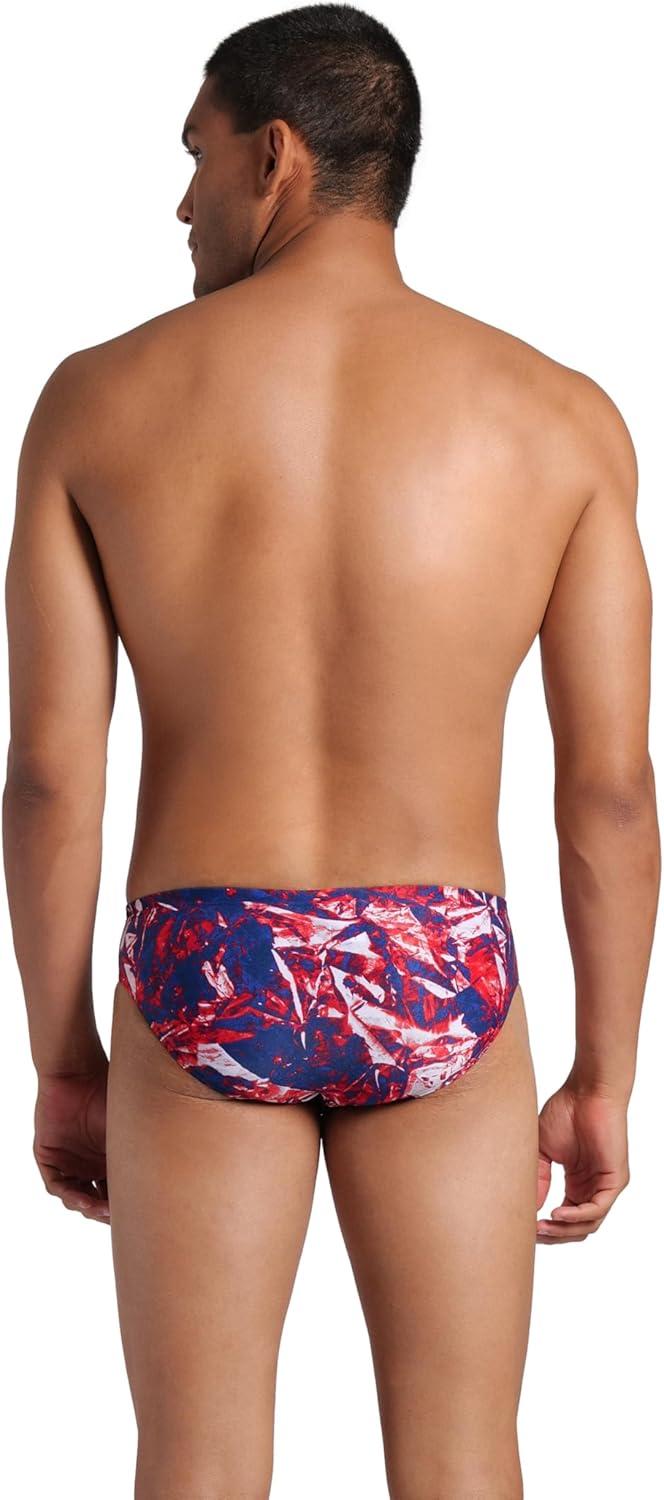 imageArena Mens Arena Performance Mens Crackle Swim Briefs Athletic Swimwear Professional SwimsuitTeam Red White Blue