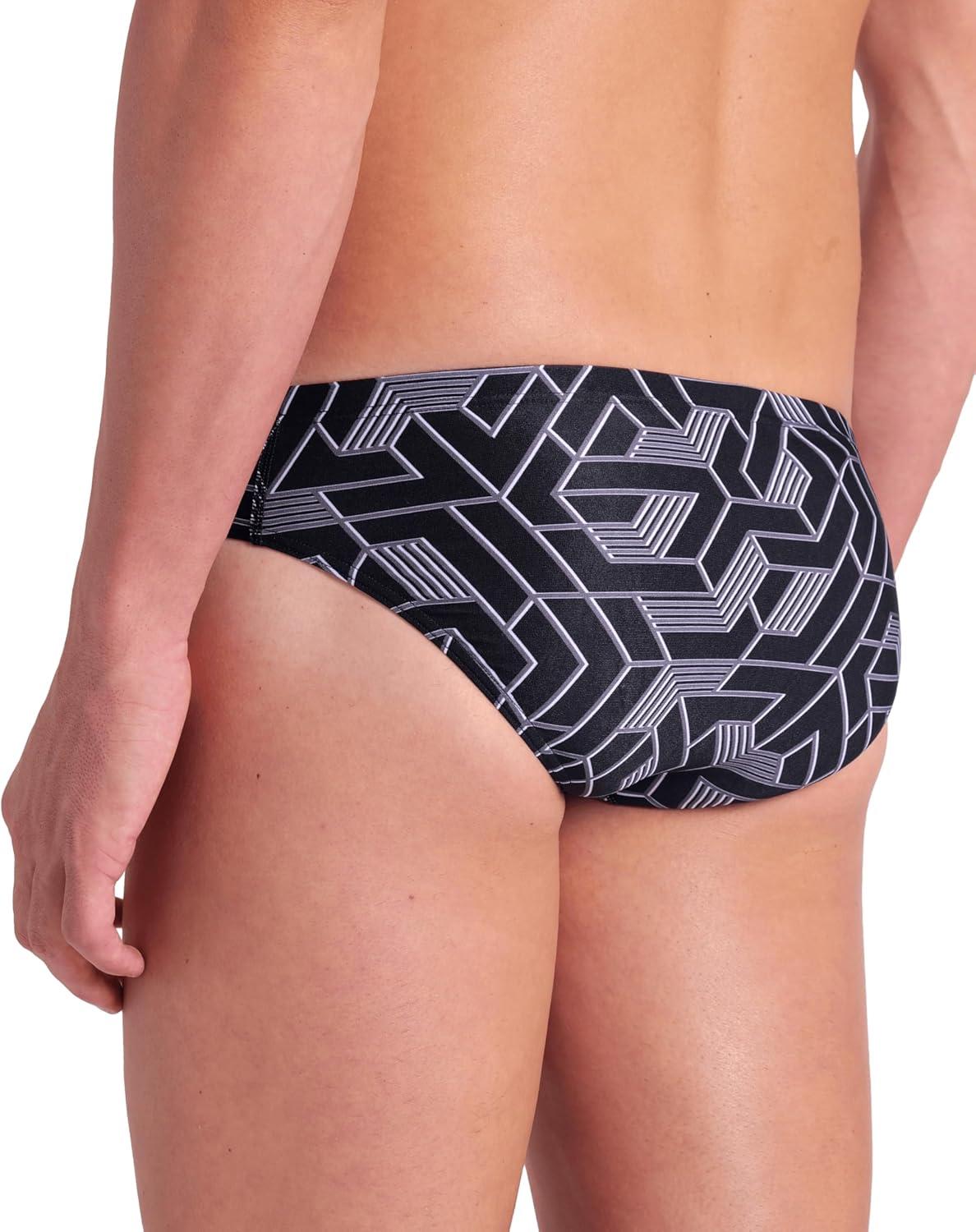 imageArena Mens Arena Performance Mens Escape Swim Briefs Athletic Swimwear Professional SwimsuitTeam Black