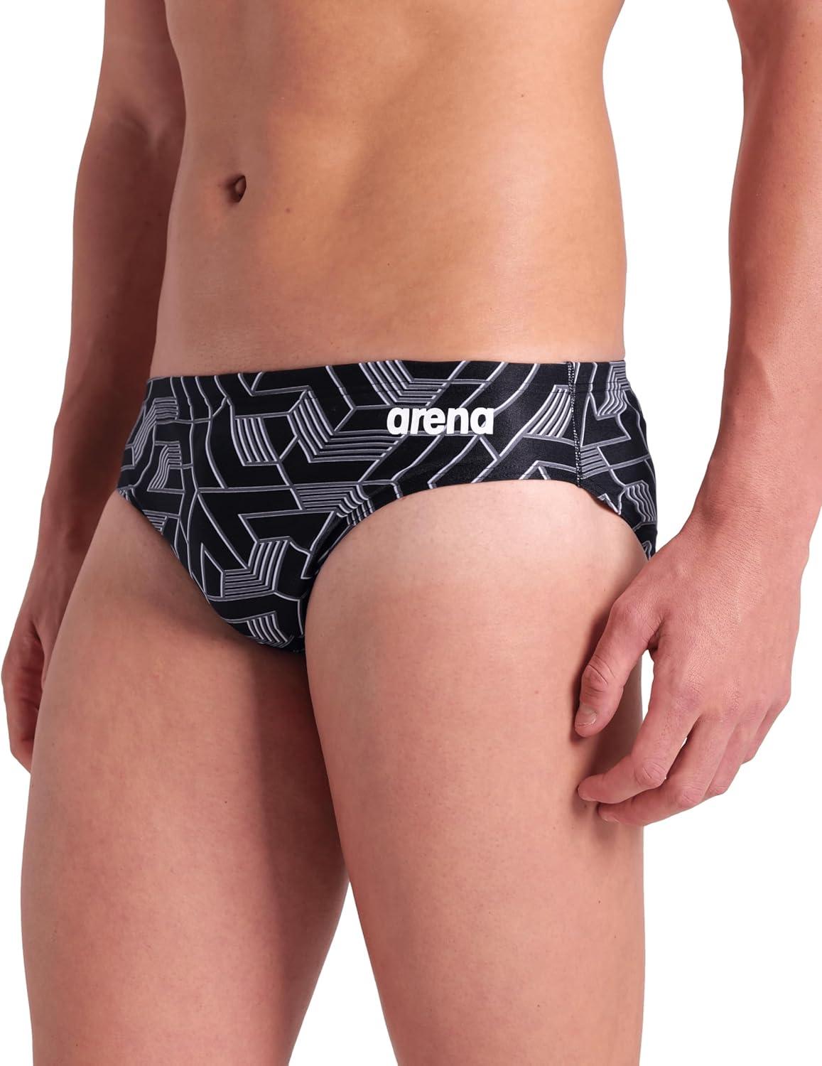 imageArena Mens Arena Performance Mens Escape Swim Briefs Athletic Swimwear Professional SwimsuitTeam Black