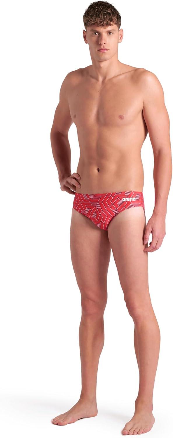 imageArena Mens Arena Performance Mens Escape Swim Briefs Athletic Swimwear Professional SwimsuitTeam Red
