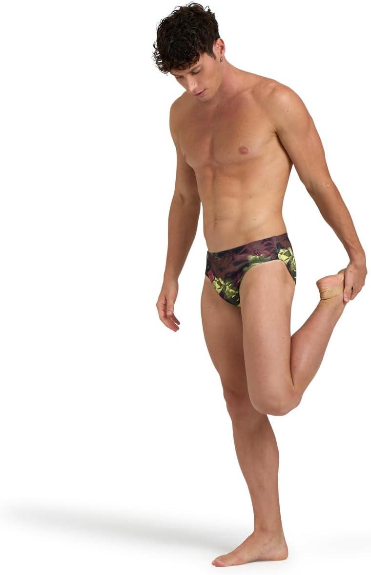 imageArena Performance Mens Hero Camo Swim Brief Chlorine Proof MaxLife Intensive Training SuitRed FandangoMulti