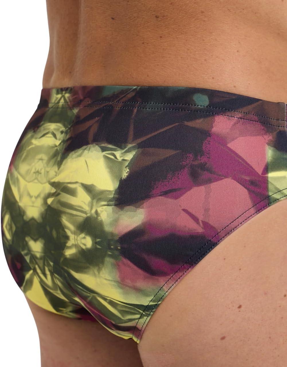 imageArena Performance Mens Hero Camo Swim Brief Chlorine Proof MaxLife Intensive Training SuitRed FandangoMulti