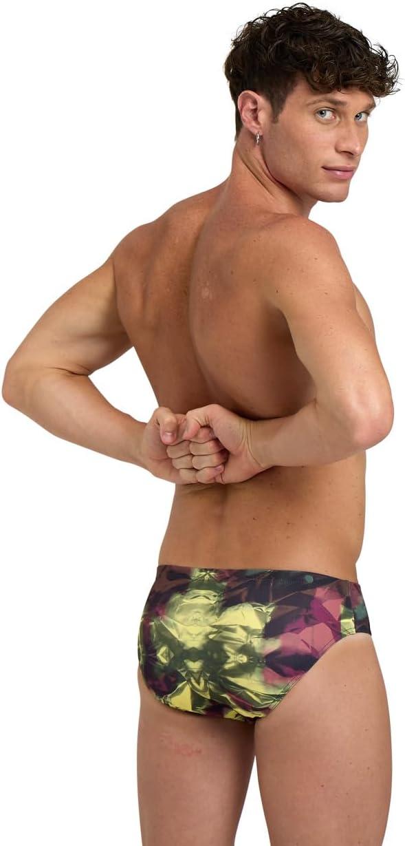 imageArena Performance Mens Hero Camo Swim Brief Chlorine Proof MaxLife Intensive Training SuitRed FandangoMulti