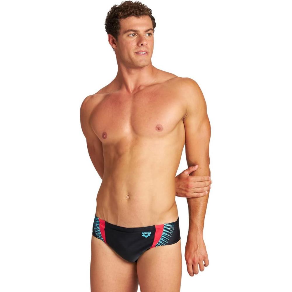 imageARENA Mens Standard Threefold Brief Athletic Maxfit Training SwimsuitBlackBlackAnguria