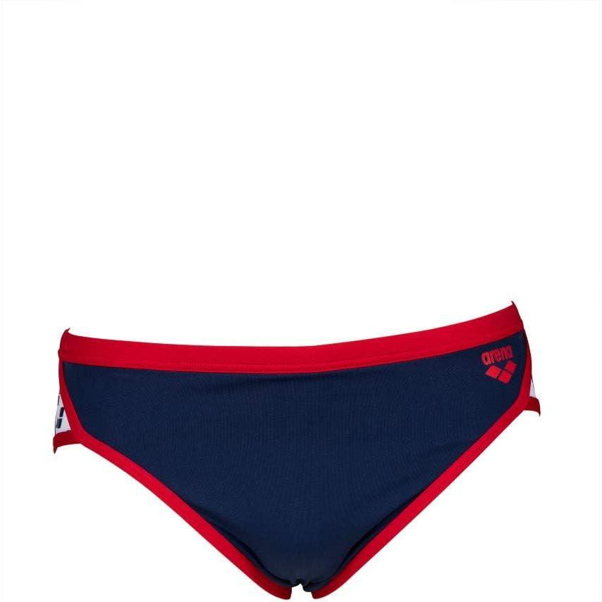 imageARENA Mens Team Stripe MaxLife Brief SwimsuitNavyRed