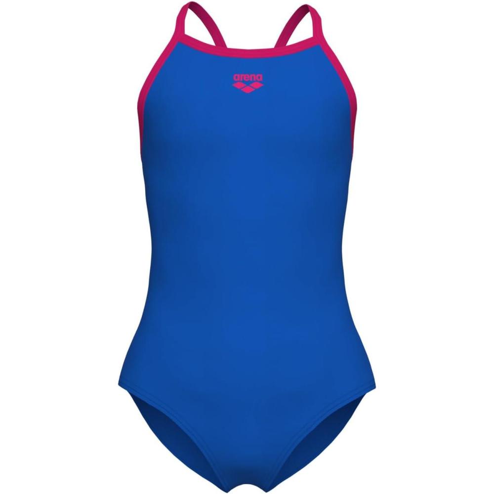 imageArena Girls Arena Feel Girls Light Drop Back Solid SwimsuitBlue ChinaFreak Rose