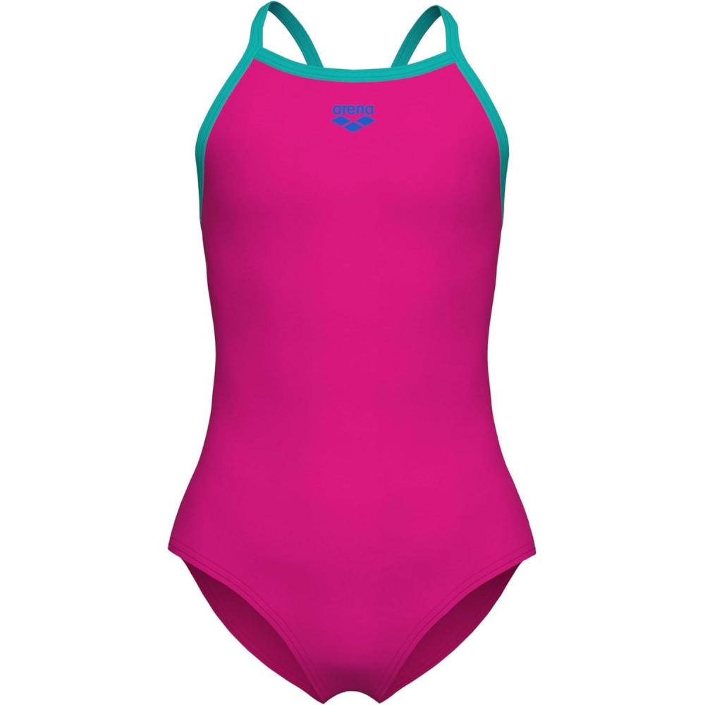 imageArena Girls Arena Feel Girls Light Drop Back Solid SwimsuitFreak Rose PinkWater