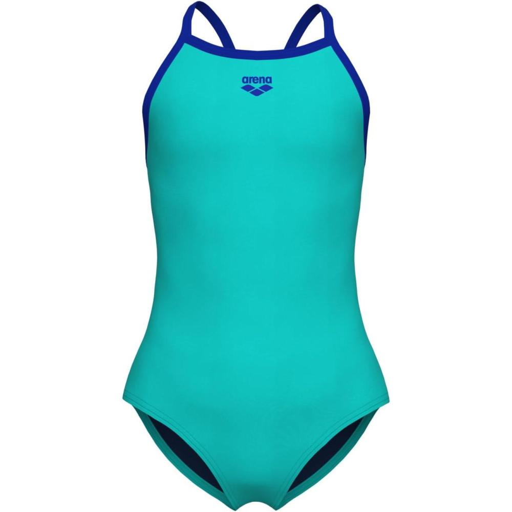 imageArena Girls Arena Feel Girls Light Drop Back Solid SwimsuitWaterNeon Blue