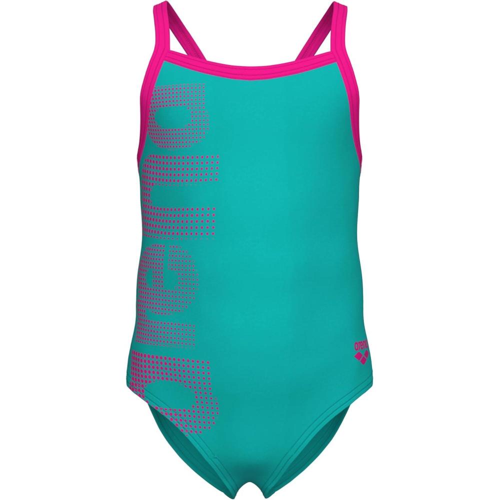 imageArena Girls Arena Girls Logo Infant Toddler and Kids Athletic One Piece Sleeveless SwimsuitWaterFreak Rose