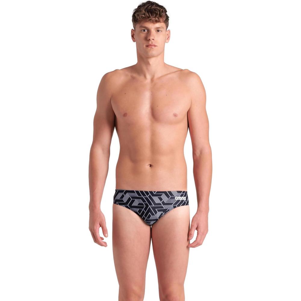 imageArena Mens Arena Performance Mens Escape Swim Briefs Athletic Swimwear Professional SwimsuitTeam Black