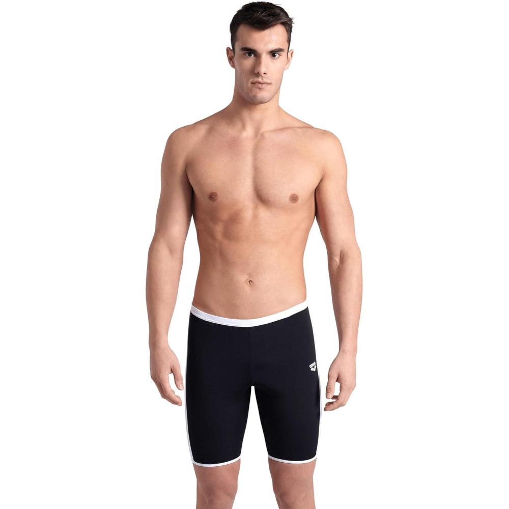 imageArena Mens Arena Performance Mens Icons Solid Swim JammerBlackWhite