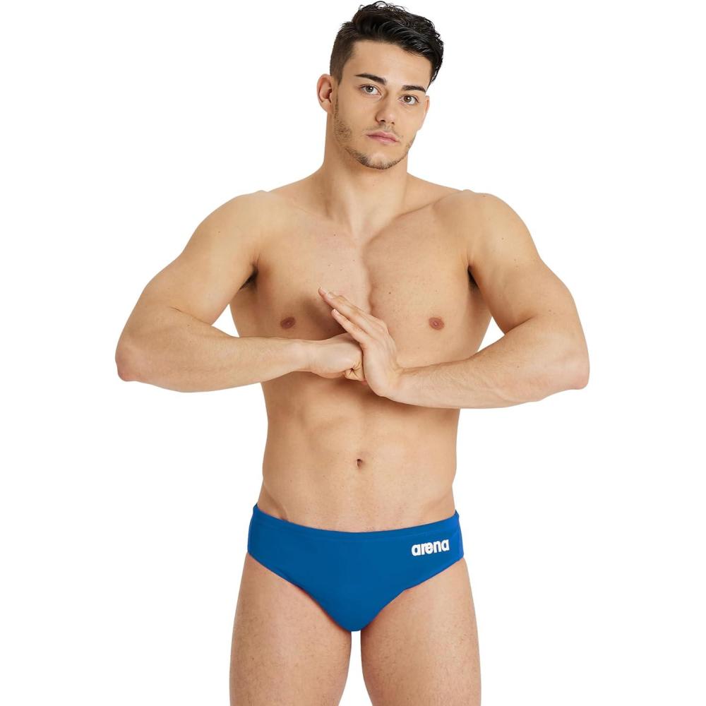 imageArena Mens Team Solid Water Polo Swim Brief Water Sports Training Competition Bathing SuitRoyalWhite