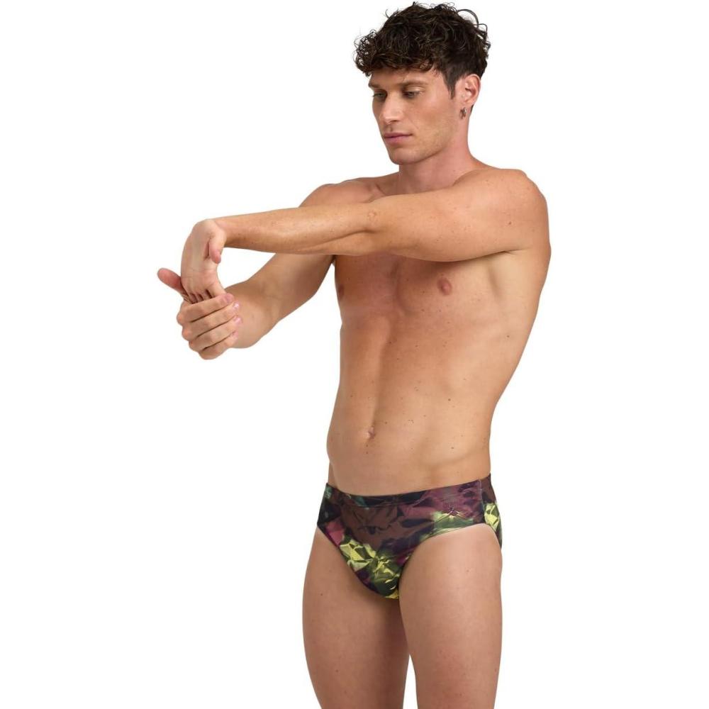 imageArena Performance Mens Hero Camo Swim Brief Chlorine Proof MaxLife Intensive Training SuitRed FandangoMulti