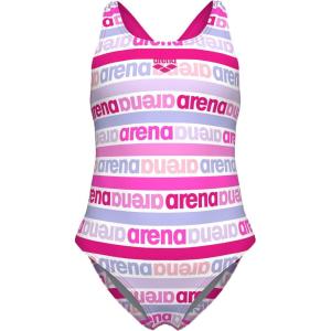 ARENA Friends Girls’ Youth Swim Pro Back Swimsuit(Multi/Freak Rose Pink)