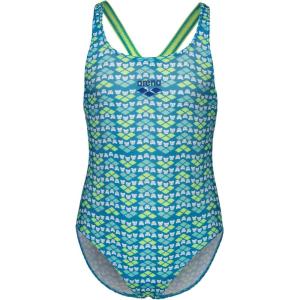 ARENA Friends Girls’ Youth Swim Pro Back Swimsuit(Soft Green/Multi)