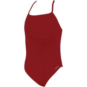 ARENA Girl’s Master MaxLife Sporty Thin Strap Racer Back One Piece(Red)