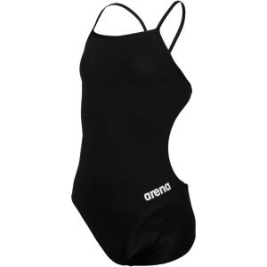 ARENA Girls Performance Solid Team Challenge Swimsuit Junior One Piece Bathing Suit(Black/White)