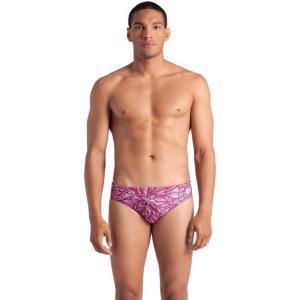 ARENA Men’s Performance Breast Cancer Awareness Collection Pink Dahlia Swim Briefs(Shocking Pink/Multi)