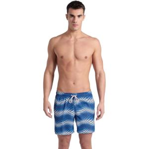 ARENA Men’s Prints Allover Boxer Beach Shorts Pool Water Sports Swimming(Blue Lake/Multi)