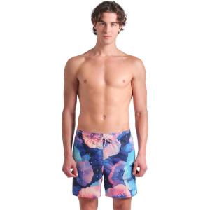 ARENA Men’s Prints Allover Boxer Beach Shorts Pool Water Sports Swimming(Calypso Coral/Multi)