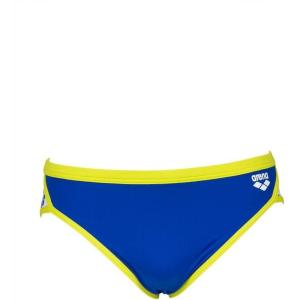 ARENA Men’s Team Stripe MaxLife Brief Swimsuit(Neon Blue/Soft Green)