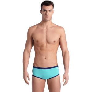ARENA Performance Men’s Icons Solid Low-Waist Swim Brief Short Athletic Swimsuit(Water/Navy)