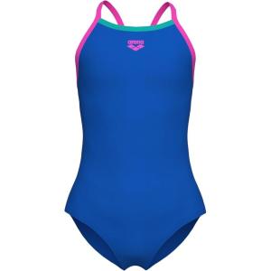 Arena Girls Arena Feel Girls’ Light Drop Back Solid Swimsuit(Blue China/Freak Rose Pink)