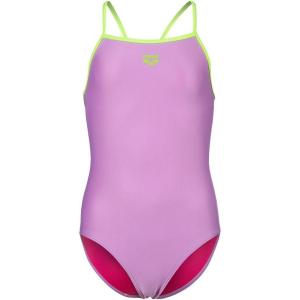 Arena Girls Arena Feel Girls’ Light Drop Back Solid Swimsuit(Lilac/Soft Green)