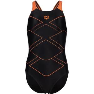 Arena Girls Arena Feel Girls’ Mark V Back Juniors Pool Training Swimsuit(Black/Nespola)