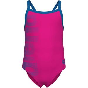 Arena Girls Arena Girls’ Logo Infant Toddler and Kids Athletic One Piece Sleeveless Swimsuit(Freak Rose/Blue China)