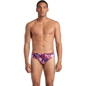 Arena Mens Arena Performance Men’s Crackle Swim Briefs Athletic Swimwear Professional Swimsuit(Team Red White Blue)
