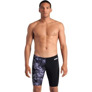 Arena Mens Arena Performance Men’s Crackle Swim Jammer Athletic Swimwear Professional Swimsuit(Black/Team Black)