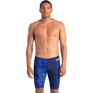 Arena Mens Arena Performance Men’s Crackle Swim Jammer Athletic Swimwear Professional Swimsuit(Navy/Team Navy)