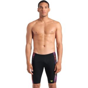 Arena Mens Arena Performance Men’s Energy Swim Jammer Knee-Length Training Swimsuit(Black/Black Navy)