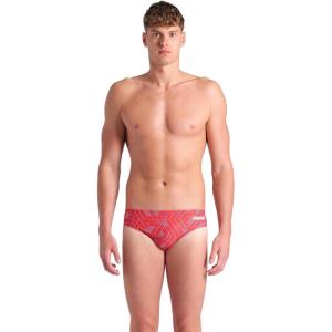 Arena Mens Arena Performance Men’s Escape Swim Briefs Athletic Swimwear Professional Swimsuit(Team Red)