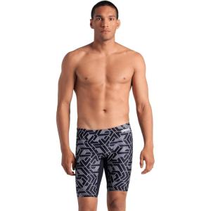 Arena Mens Arena Performance Men’s Escape Swim Jammer Athletic Swimwear Professional Swimsuit(Black/Team Black)