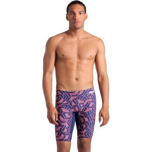 Arena Mens Arena Performance Men’s Escape Swim Jammer Athletic Swimwear Professional Swimsuit(Navy/Team Red White Blue)