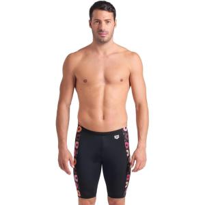 Arena Mens Arena Performance Men’s Funny Prints Collection Donuts Swim Jammer Tight Swim Shorts(Black/Black Multi)