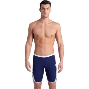 Arena Mens Arena Performance Men’s Icons Solid Swim Jammer(Navy/White)