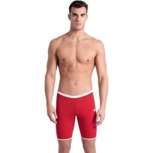 Arena Mens Arena Performance Men’s Icons Solid Swim Jammer(Red/White)