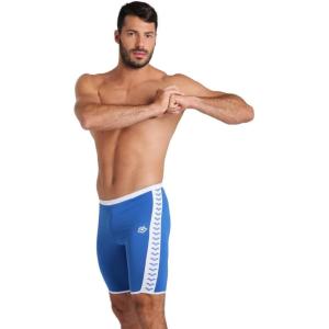 Arena Mens Arena Performance Men’s Icons Solid Swim Jammer(Royal/White Logo)