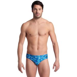 Arena Mens Arena Performance Men’s Pool Tiles Swim Briefs(Blue/Multi)